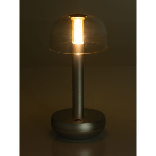 COCON USB-Tischleuchte Pilz, Silber