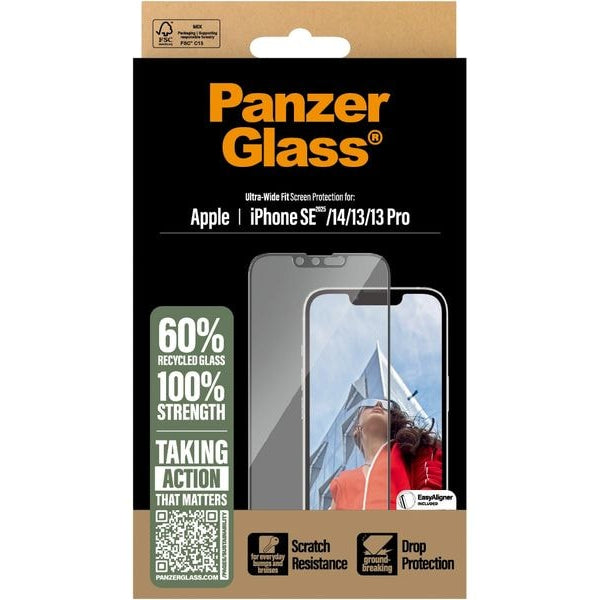 Panzerglass Displayschutz Ultra Wide Fit iPhone 16e/13/13Pro/14