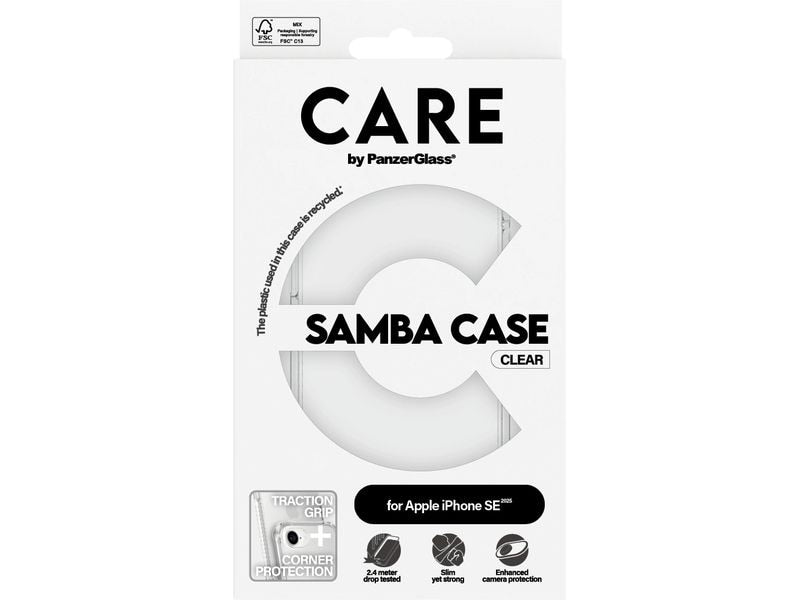 CARE by PanzerGlass Fashion Case Samba iPhone 16e Transparent