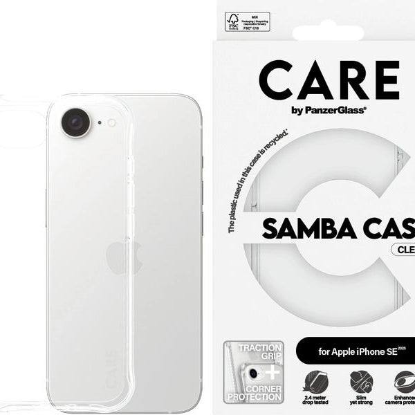 CARE by PanzerGlass Fashion Case Samba iPhone 16e Transparent