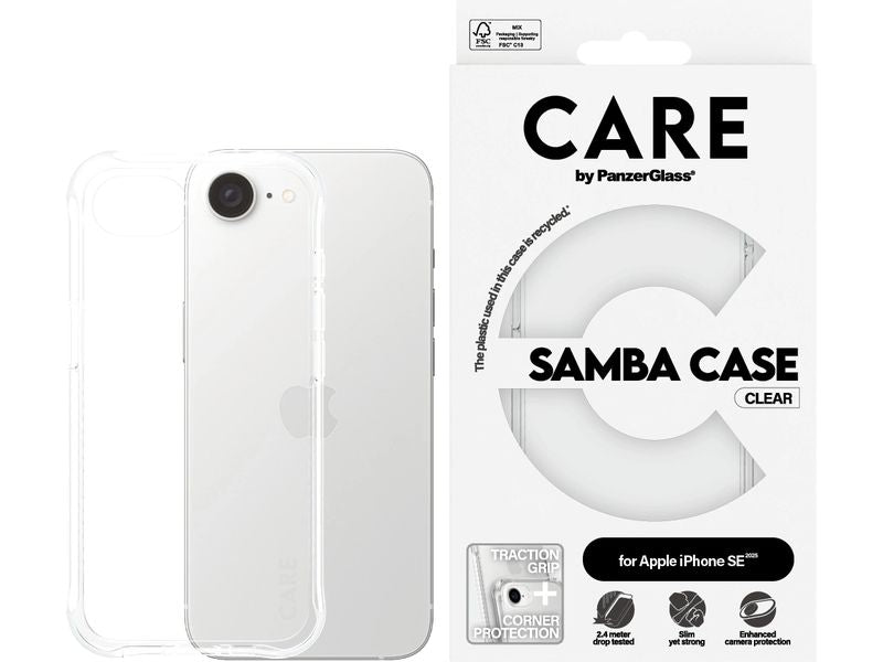 CARE by PanzerGlass Fashion Case Samba iPhone 16e Transparent