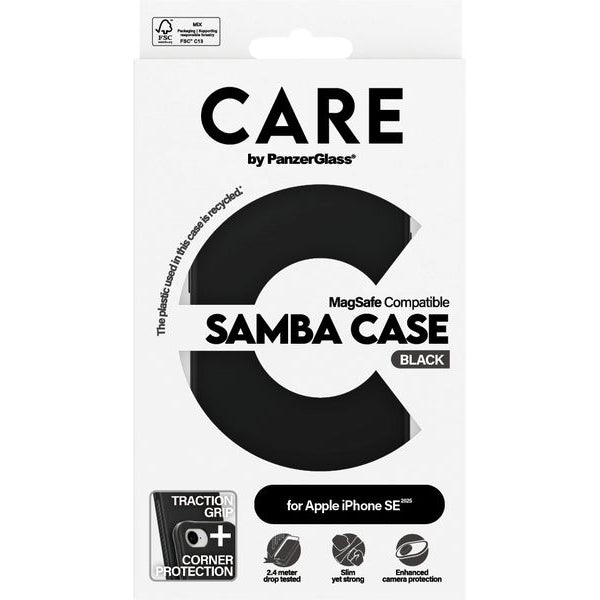 CARE by PanzerGlass Fashion Case Samba iPhone 16e Schwarz