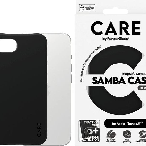 CARE by PanzerGlass Fashion Case Samba iPhone 16e Schwarz
