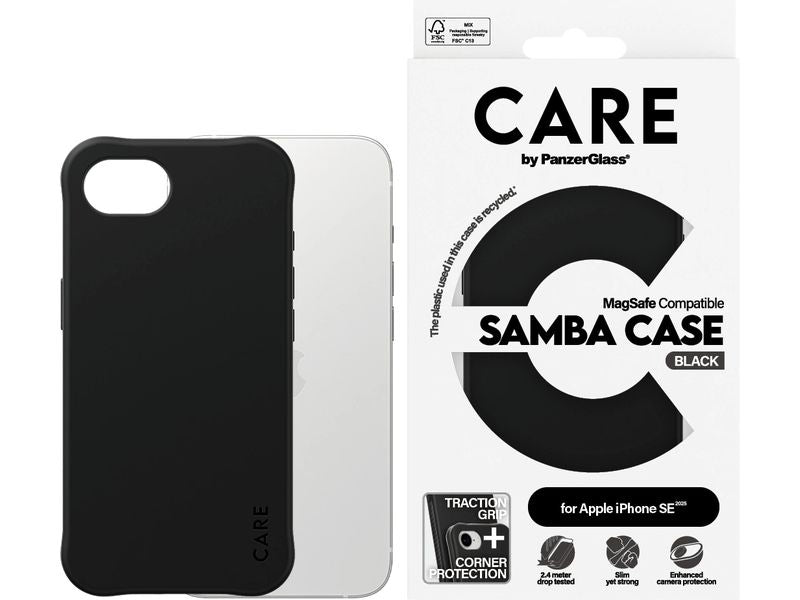 CARE by PanzerGlass Fashion Case Samba iPhone 16e Schwarz