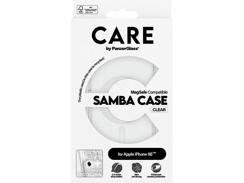 CARE by PanzerGlass Fashion Case Samba iPhone 16e Transparent