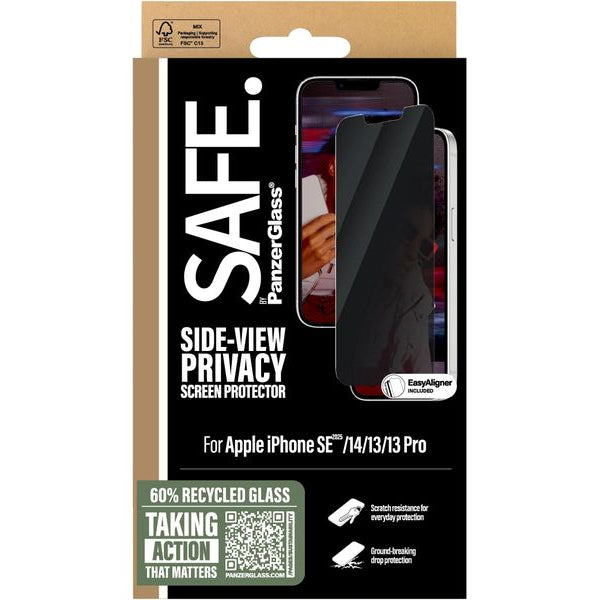 SAFE. Displayschutz Privacy Ultra Wide Fit iPhone 16e/13/13Pro/14