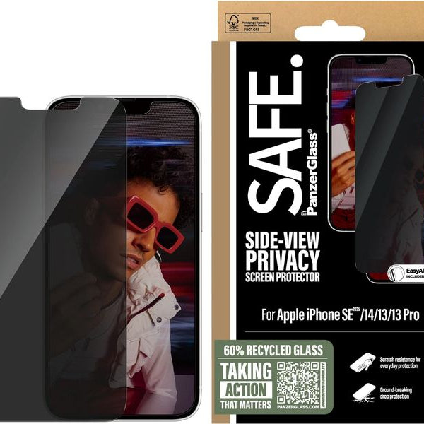 SAFE. Displayschutz Privacy Ultra Wide Fit iPhone 16e/13/13Pro/14