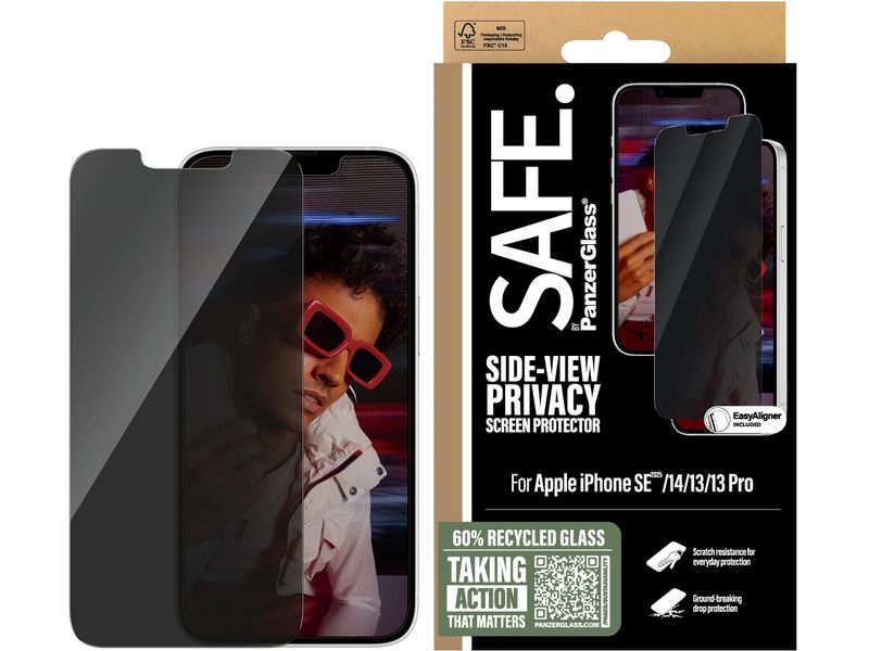SAFE. Displayschutz Privacy Ultra Wide Fit iPhone 16e/13/13Pro/14