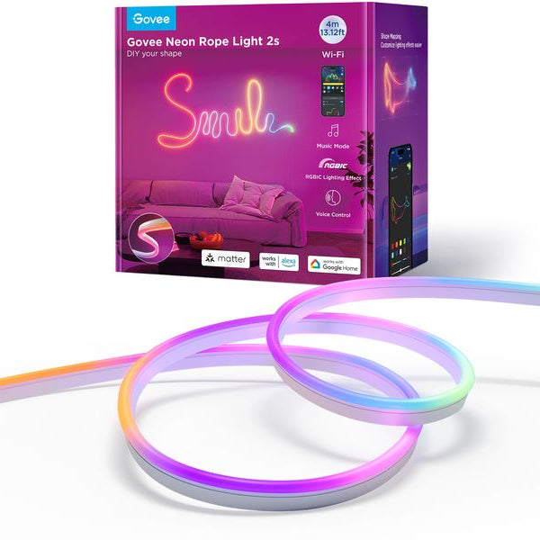 Govee LED Stripe Neon, Weiss, 4 m, RGBIC, Matter