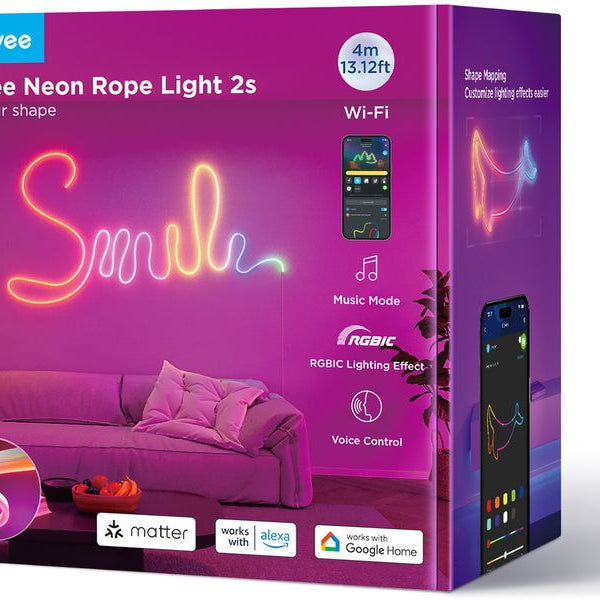 Govee LED Stripe Neon, Weiss, 4 m, RGBIC, Matter