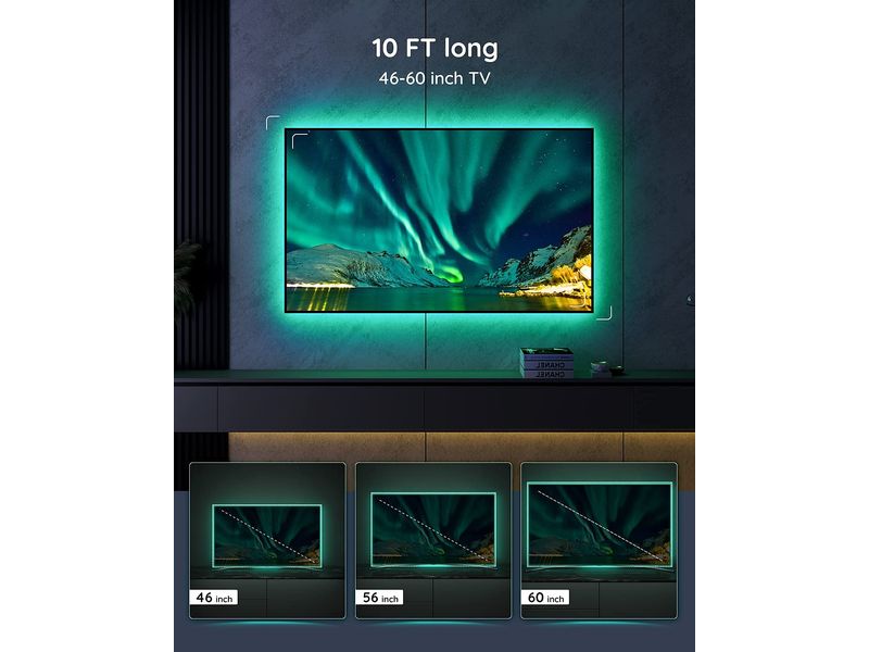 Govee TV LED Backlight, 46-60", RGB, BT