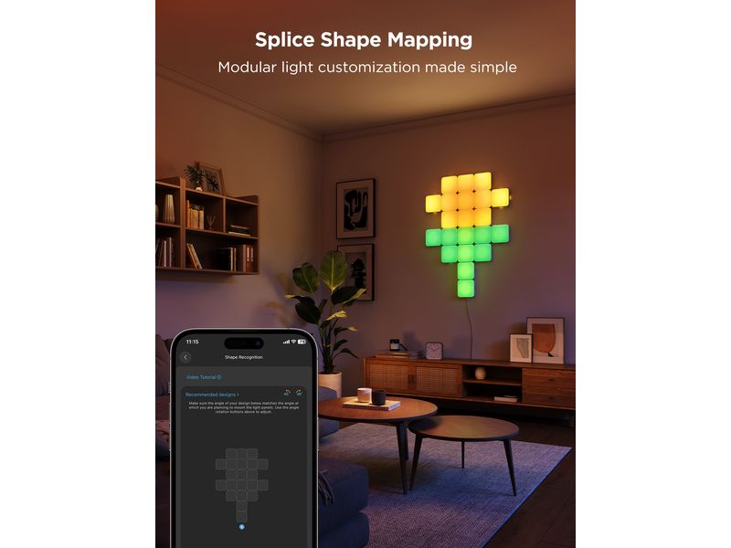 Govee Panelleuchte Smart Mini Erweiterung, 6er, RGBIC