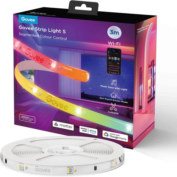 Govee LED-Leuchtstreifen, 3m, Matter, WiFi, BT, RGBIC