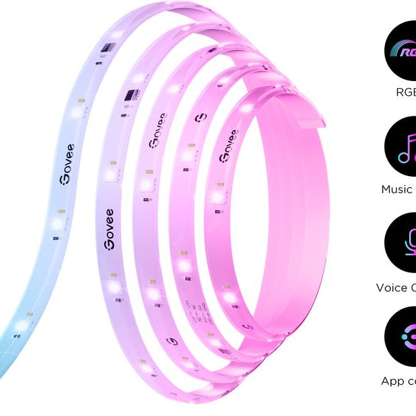 Govee LED-Leuchtstreifen, 3m, Matter, WiFi, BT, RGBIC