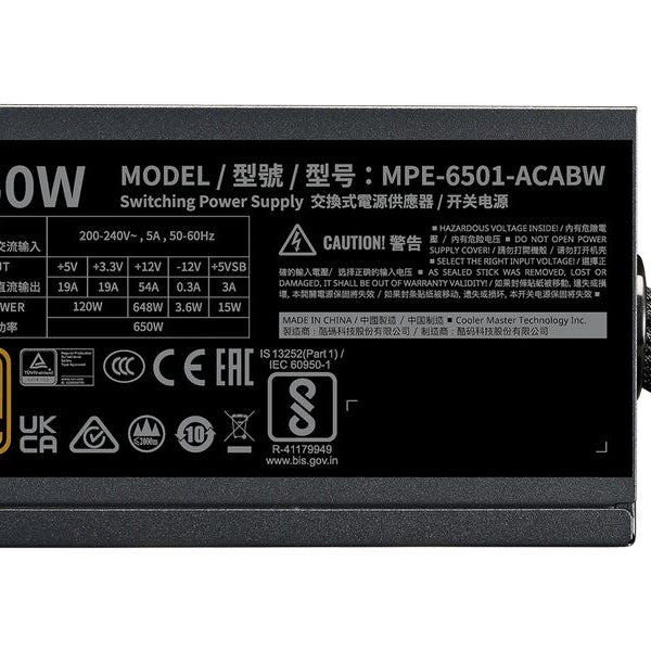 Cooler Master Netzteil MWE Bronze V3 230 V 650 W