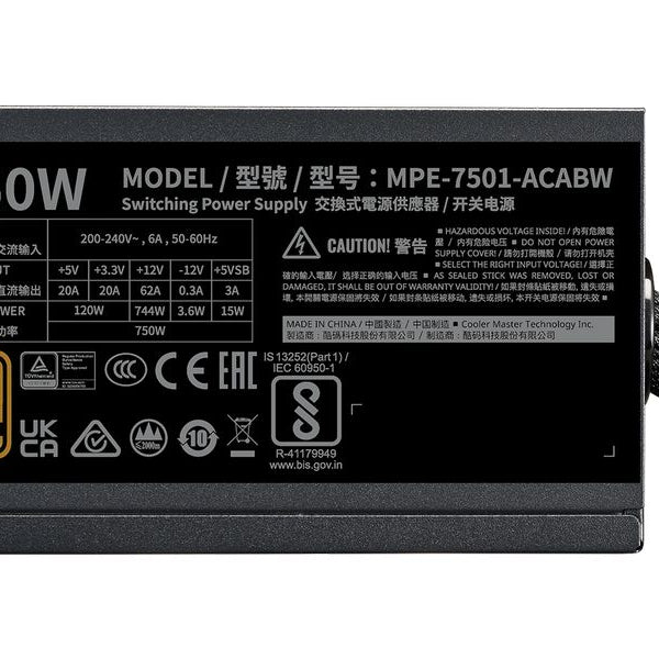 Cooler Master Netzteil MWE Bronze V3 230 V 750 W