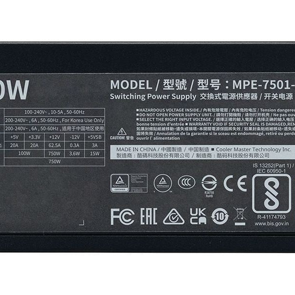 Cooler Master Netzteil MWE Gold V2 ATX 3.1 750 W