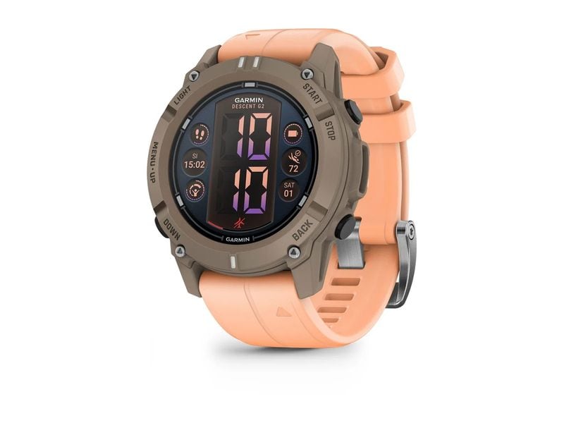 GARMIN GPS-Sportuhr Descent G2 Inkl. Armband (22 mm), rosa