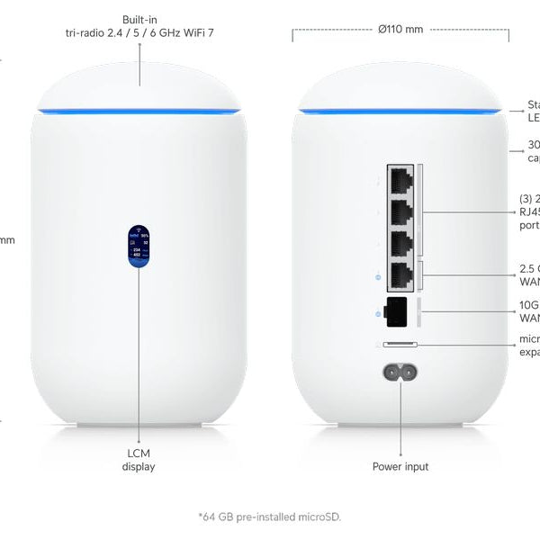 Ubiquiti Router UniFi Dream  UDR7 ink.64GB microSD