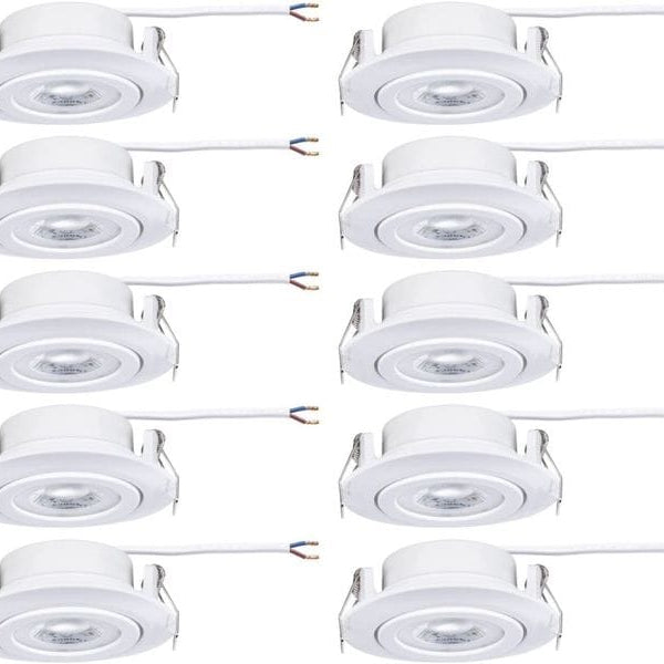 Paulmann Einbauleuchte 10er-Set, Schwenkbar, Weiss