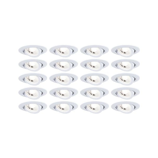 Paulmann Einbauleuchte LED 20er-Set schwenkbar rund 82 mm