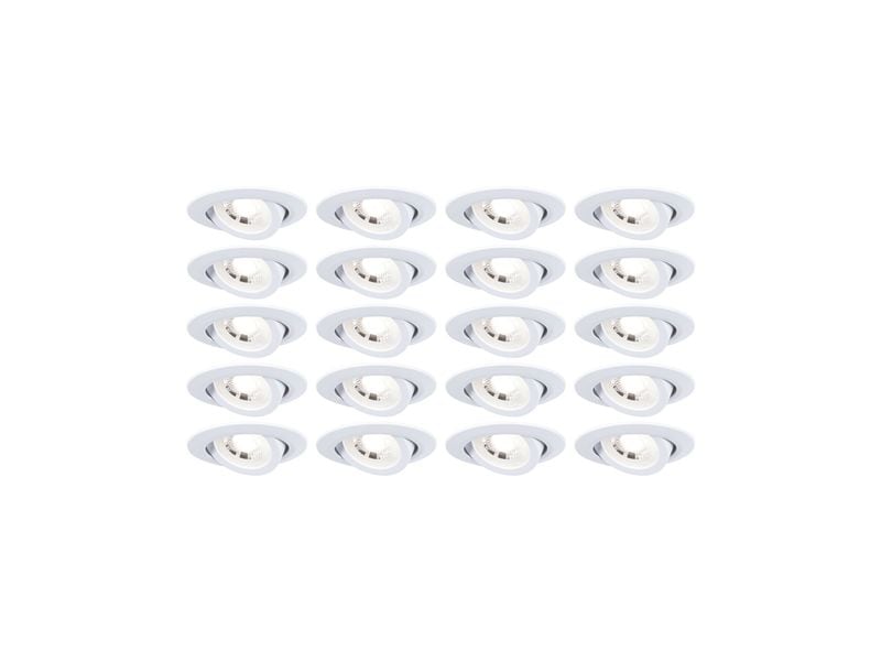 Paulmann Einbauleuchte LED 20er-Set schwenkbar rund 82 mm