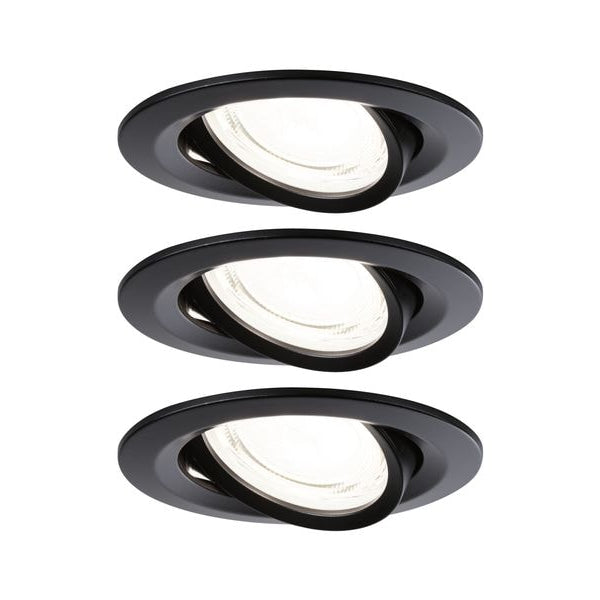 Paulmann Einbauleuchte LED Nova Plus 3-Set Schwarz
