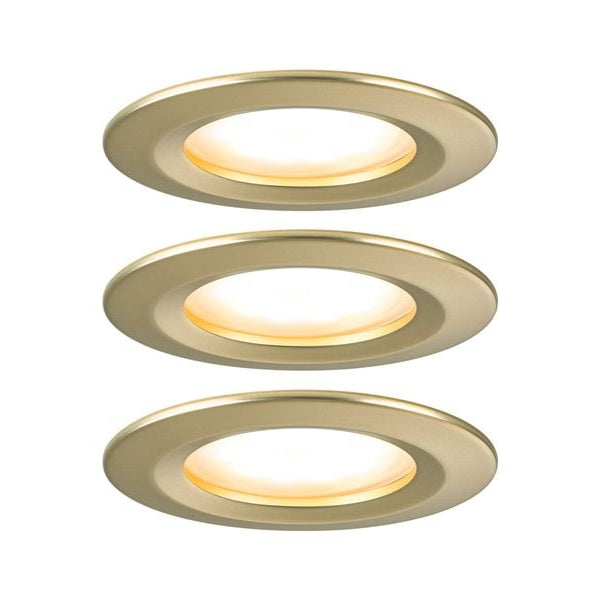 Paulmann Einbauleuchte LED Nova Coin Basisset starr 3-Step-Dim Gold