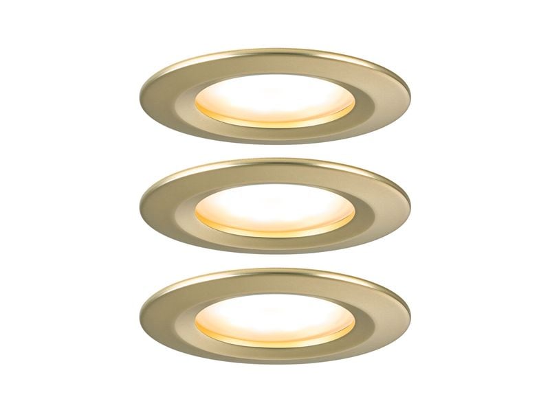 Paulmann Einbauleuchte LED Nova Coin Basisset starr 3-Step-Dim Gold