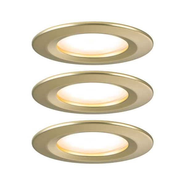 Paulmann Einbauleuchte LED Nova Coin Basisset starr 3er-Set Gold