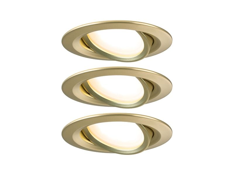 Paulmann Einbauleuchte LED Nova Coin 3-Set Gold