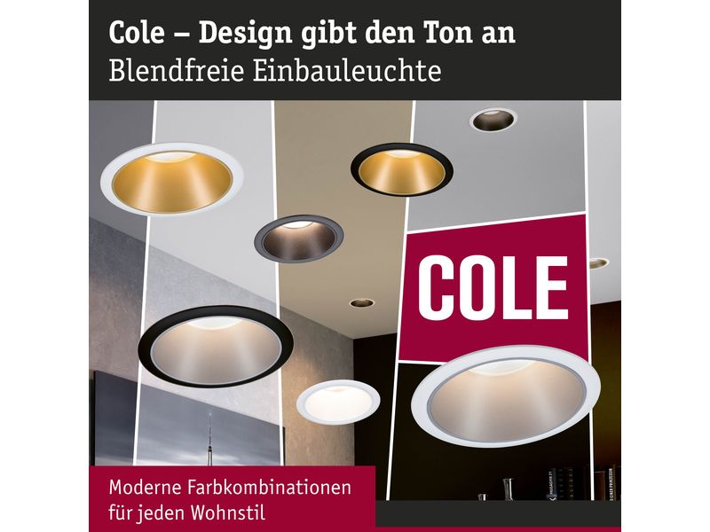 Paulmann Einbauleuchte LED Cole Coin 3er-Set Weiss