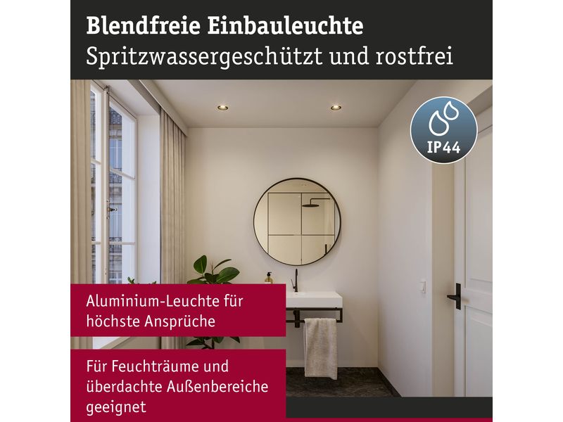 Paulmann Einbauleuchte LED Cole Coin 3er-Set Schwarz