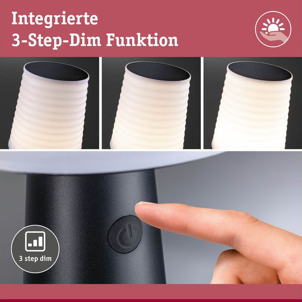 Paulmann Akku-Tischleuchte Solar LED Ilanga