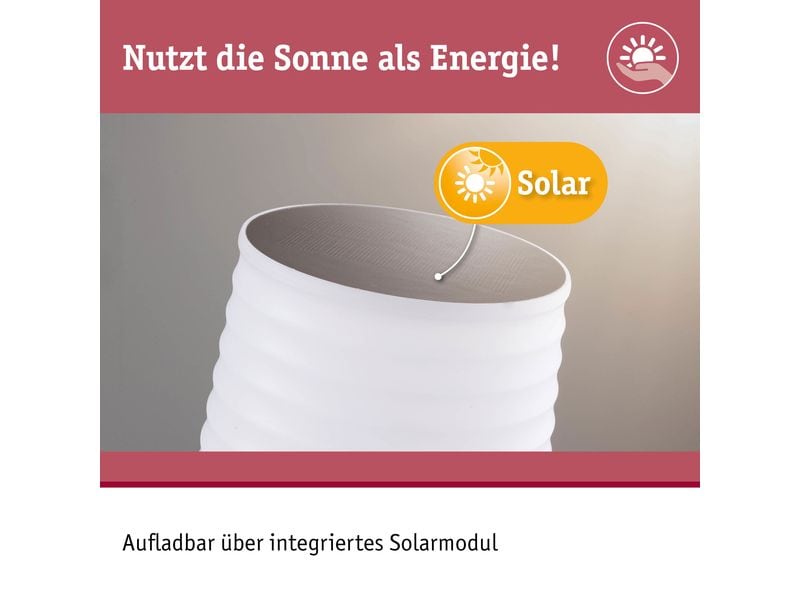 Paulmann Akku-Tischleuchte Solar LED Ilanga