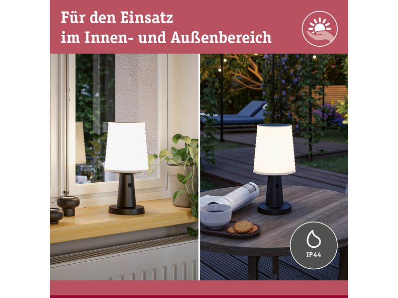 Paulmann Akku-Tischleuchte Solar LED Ilanga