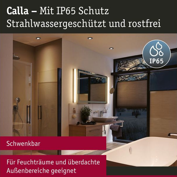 Paulmann Einbauleuchte LED Calla Basisset schwenkbar Schwarz