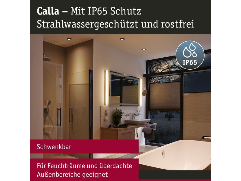 Paulmann Einbauleuchte LED Calla Basisset schwenkbar Schwarz