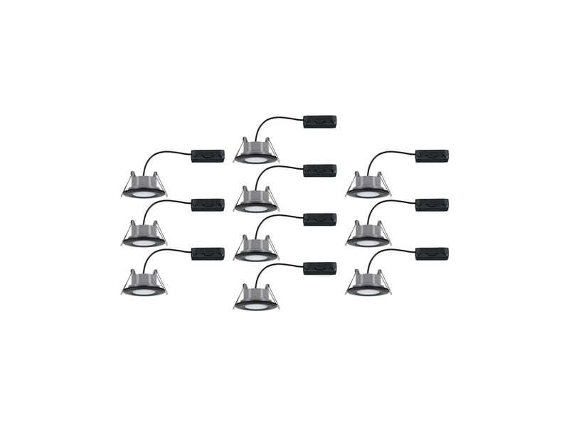 Paulmann Einbauleuchte LED Calla Basisset schwenkbar Schwarz