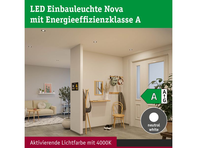 Paulmann Einbauleuchte LED Nova Coin Eisen gebürstet