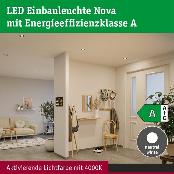 Paulmann Einbauleuchte LED Nova Plus 3-Set Schwarz
