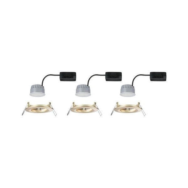 Paulmann Einbauleuchte LED Nova Coin Basisset starr 3-Step-Dim Gold