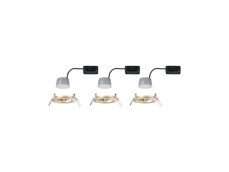 Paulmann Einbauleuchte LED Nova Coin Basisset starr 3-Step-Dim Gold