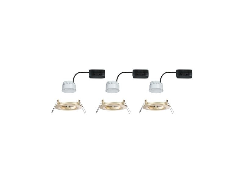 Paulmann Einbauleuchte LED Nova Coin Basisset starr 3er-Set Gold