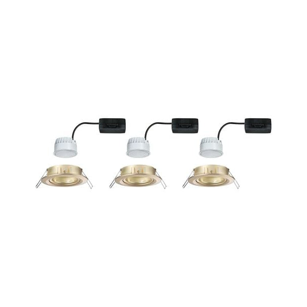 Paulmann Einbauleuchte LED Nova Coin 3-Set Gold