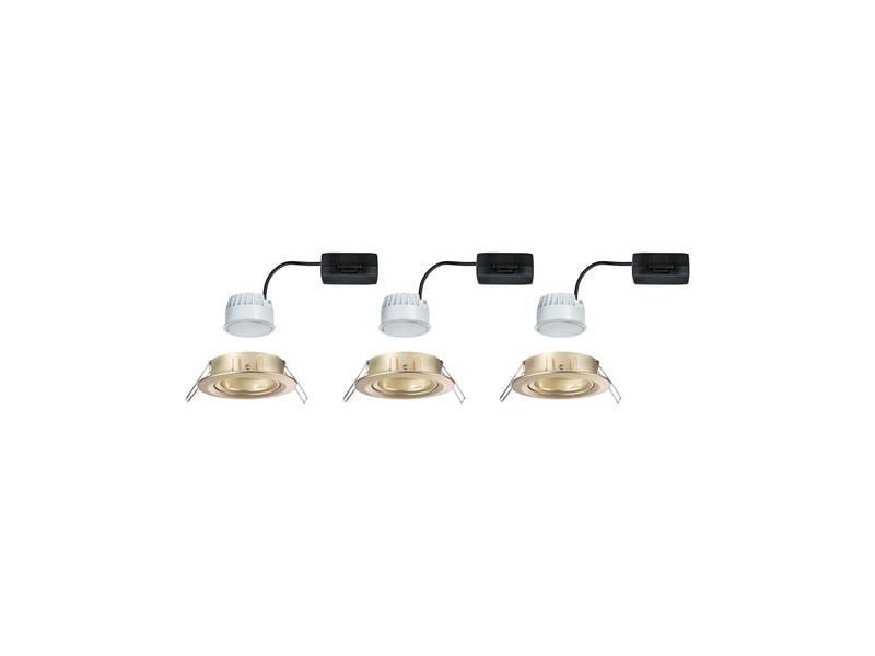 Paulmann Einbauleuchte LED Nova Coin 3-Set Gold