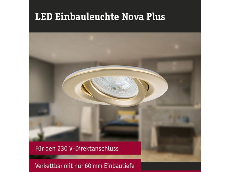 Paulmann Einbauleuchte Nova Plus Gold