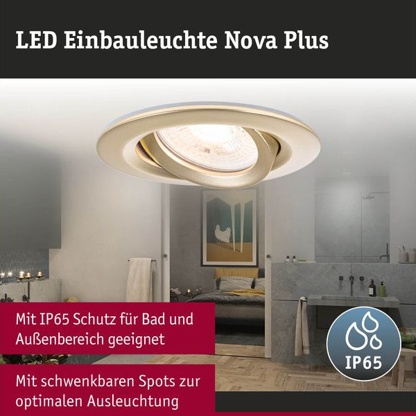 Paulmann Einbauleuchte Nova Plus Gold