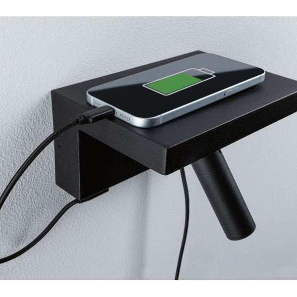 Paulmann Wandleuchte 3-Step-Dim Jerik USB C Schwarz