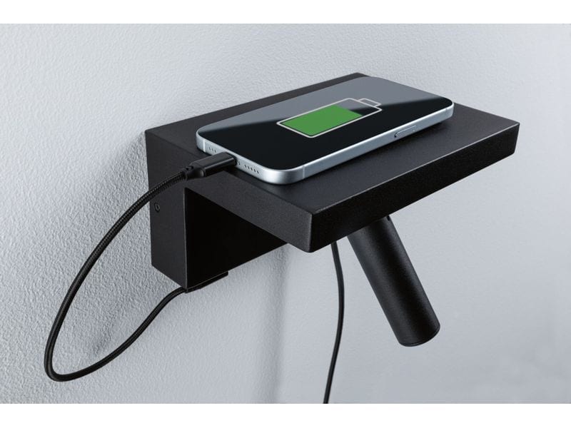 Paulmann Wandleuchte 3-Step-Dim Jerik USB C Schwarz